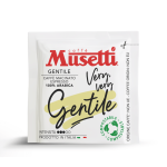 Пакет Кафе дози Musetti GENTILE 100% Арабика – ESE подове 18 бр. кафе с надпис „нежно“.