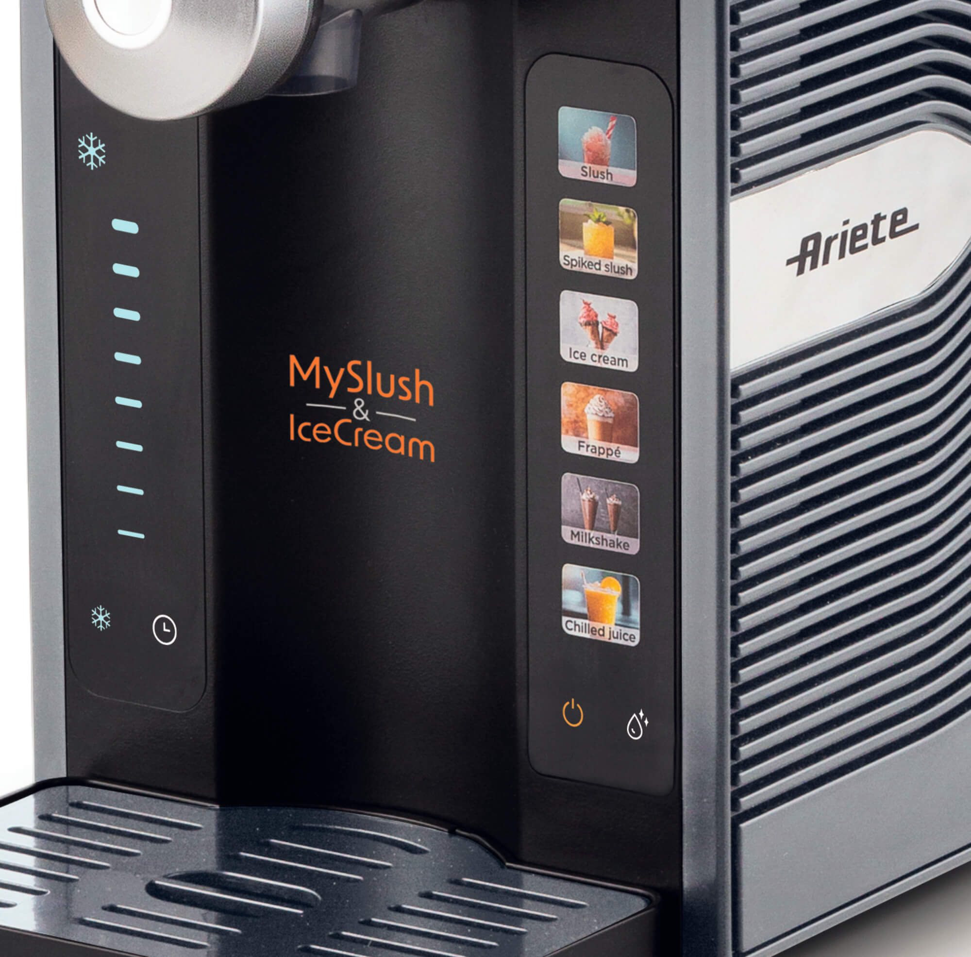 Крупно изображение на машина за сладолед 6в1 Ariete MySlush & IceCream до фритюрник с горещ въздух Ariete Dual 9 Л.